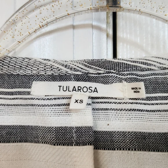 Striped Black and White Women's Top - Picture 5 of 6